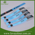 OEM wholesale promotional polyester custom wristband with plastic lock for VIP